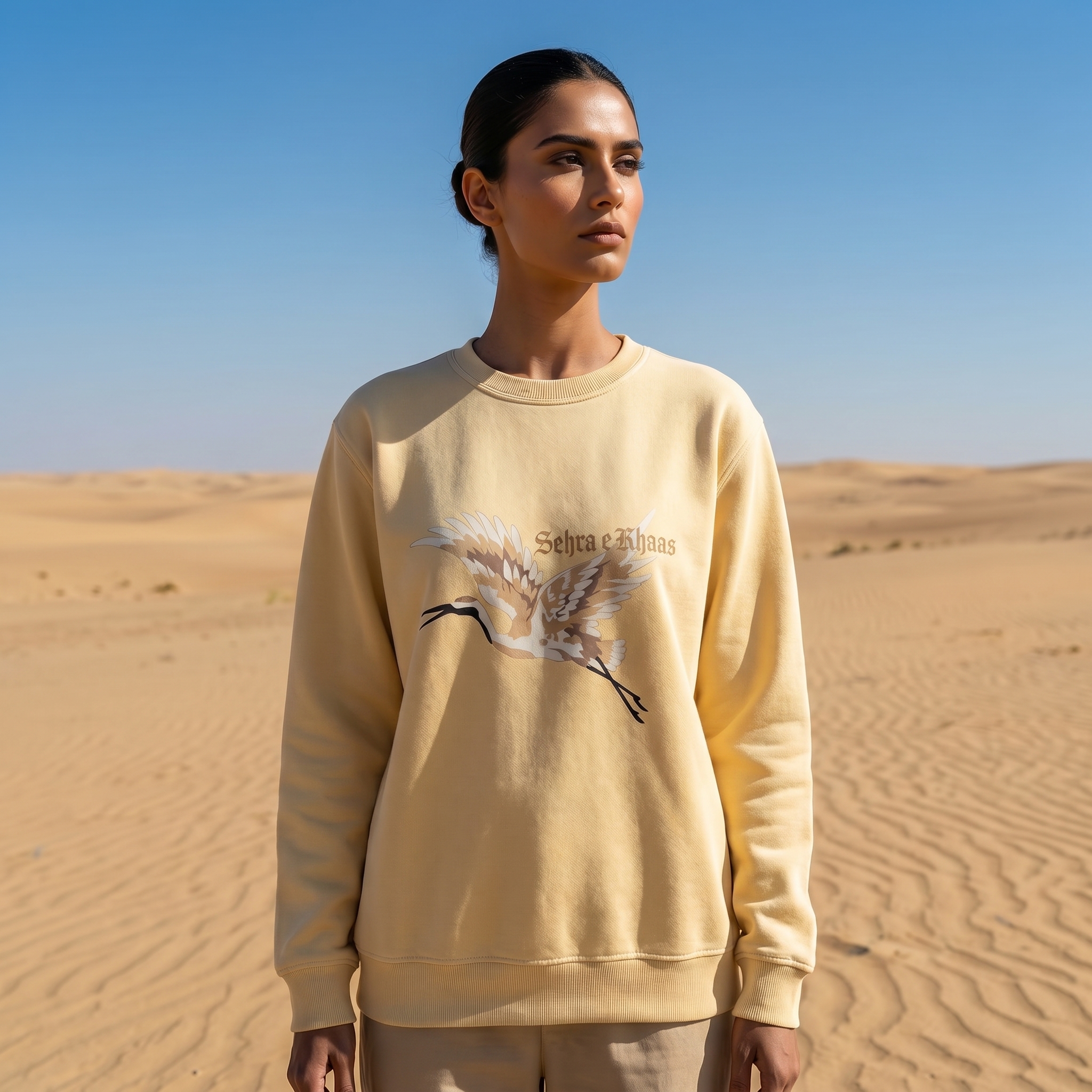 Model in Desert Environment